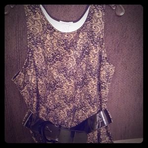 Skater Lace-Print Dress